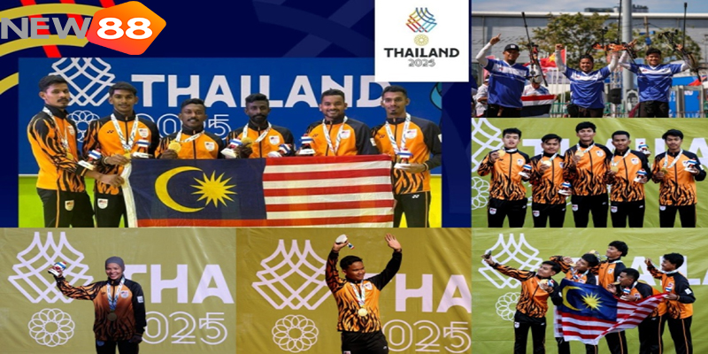 Malaysia Gây Bất Ngờ Lớn Với 200 Huy Chương Tại SEA Games 33 5 Các VĐV Malaysia ăn mừng chiến thắng lịch sử
